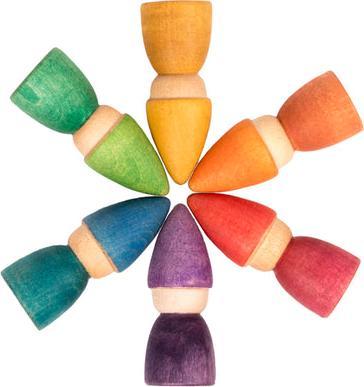 Produktbild Grapat «Nins Rainbow Tomten» Regenbogen-Holzfiguren