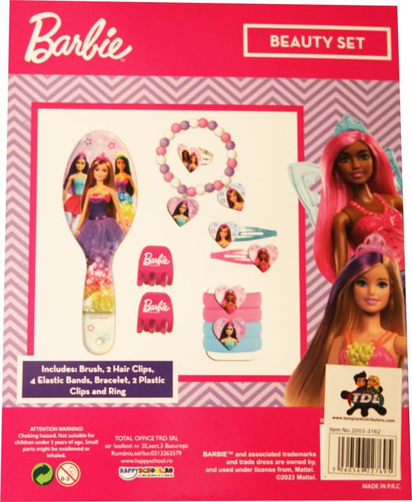 Produktbild TDL Barbie Kosmetik Set (Haarkamm, Haargummi)