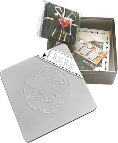 Image du produit Steinlin Boîte en fer blanc Apèro-Box Vache remplie