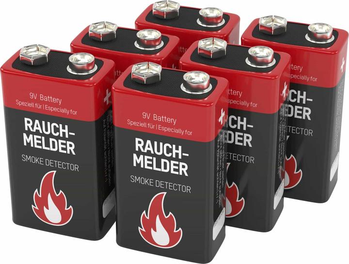 Ansmann Alkaline Batterie Block E 6LR61, 6er (6 Stk., 9V Block)