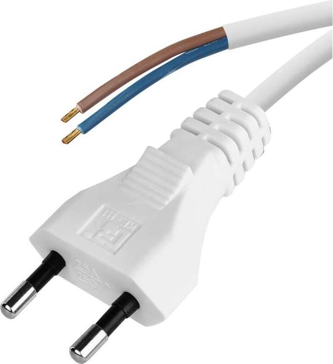 Image du produit Emos Câble d'alimentation PVC 2x 0,5mm2, 2m, blanc (2 m)