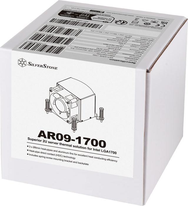 Actual product image Silverstone SST-AR09-1700 - Argon CPU Cooler Superior 2U server thermal solution for Intel LGA1700 (66 mm)