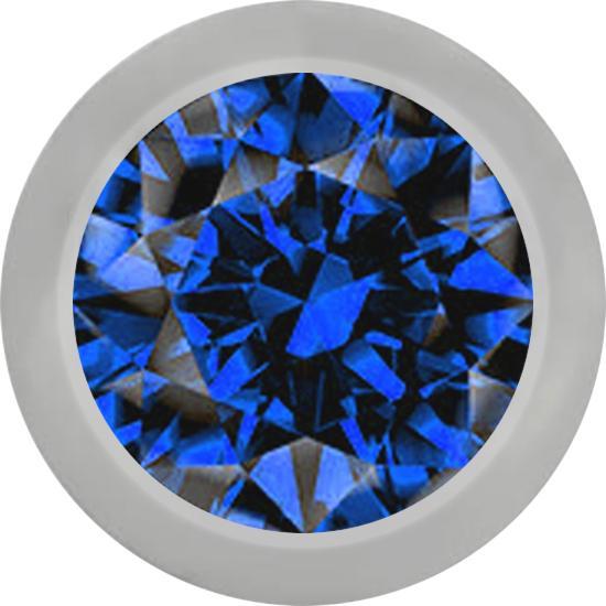 Produktbild Star Piercing Ring silber mit drei Kristallen (ohne MessingChirurgenstahl 316L, Titan G23ohne Messing)