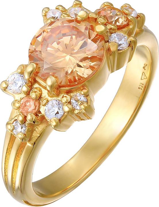 Actual product image Elli PREMIUM Ring Cocktail Statement Zirconia 925 Silver (52, 925 Silver)