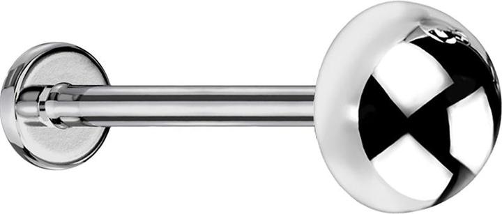 Produktbild Star Piercing Micro Threadless Labret silber mit Kuppel (ohne Messing, Titan G23)