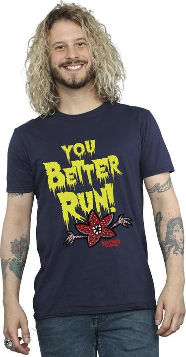 Actual product image Netflix Mens Stranger Things You Better Run T-Shirt (3XL)