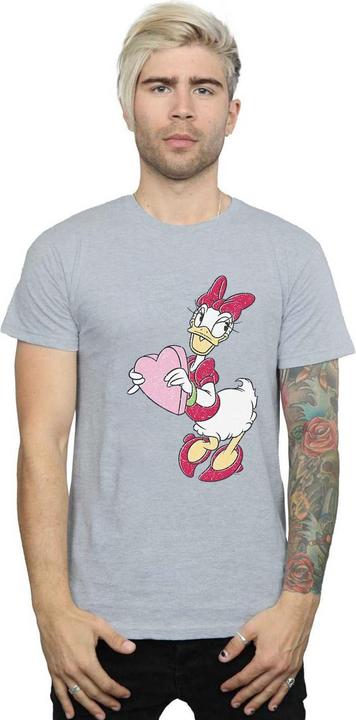 Actual product image Disney Mens Daisy Duck Love Heart T-Shirt (3XL)