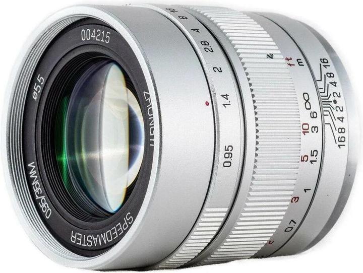 Produktbild Zhongyi Mitakon Festbrennweite Speedm. 35 mm F/0.95 M2 Silver – Fuji X (Fujifilm X, APS-C / DX)