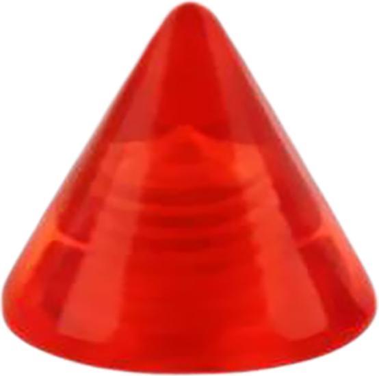 Star Piercing Cone rot transparent (ohne Messing, Acryl)