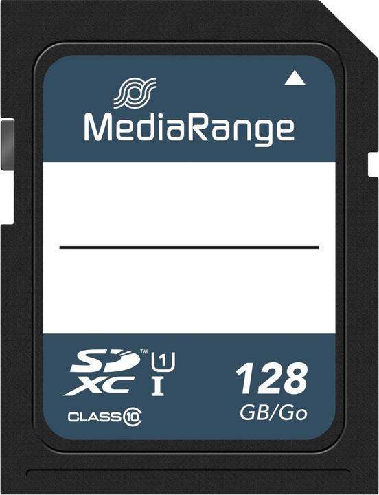 MediaRange Carte SD SDXC CL.10 UHS-1 (128 Go, SD, U1, UHS-I)