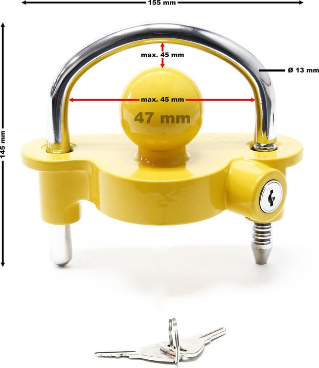 Actual product image Wiltec Trailer lock
