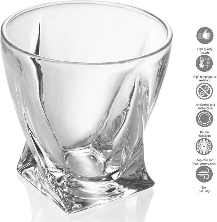 Produktbild Intirilife 2x Whisky Glas 'TWISTED (2 x, Whiskygläser)