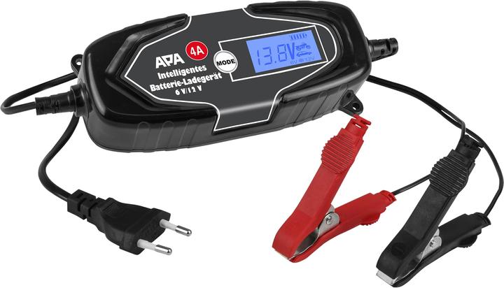 Actual product image Eufab Intelligent battery charger 6/12V 4A, also for lithium batteries 16647 Car charger, Au (6V, 12V, 4 A)