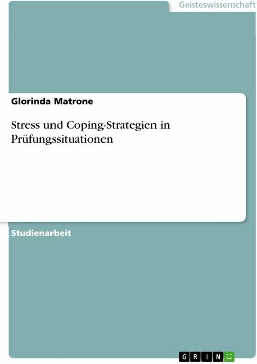 Actual product image Stress und Coping-Strategien in Prüfungssituationen (German, 2017)