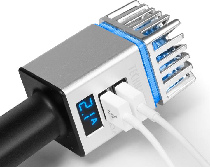 Actual product image Technaxx Ionizer car air purifier for 12/24V 2x USB TX 130