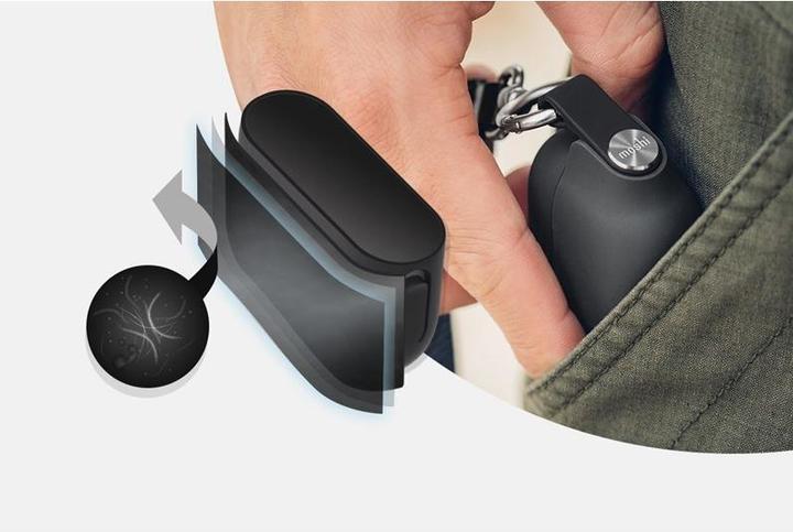 Actual product image Moshi Pebbo for AirPods Pro, AirPods Case Protection - Shadow Black (Headphone bag)