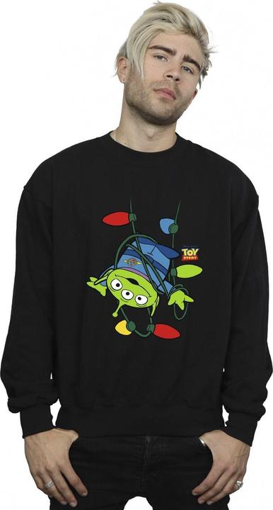 Actual product image Disney Mens Toy Story Christmas Lights Aliens Sweatshirt (XL)
