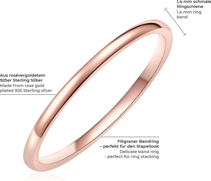 Image du produit Glanzstücke München Femmes argent sterling or rose - 6070 (58, Argent 925)