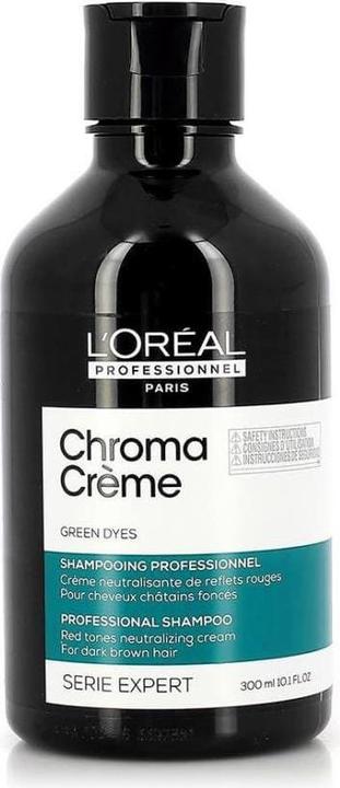 Produktbild L'Oréal Professionnel CHROMA CRÈME green dyes professional shampoo 300 ml (300 ml, Flüssiges Shampoo)