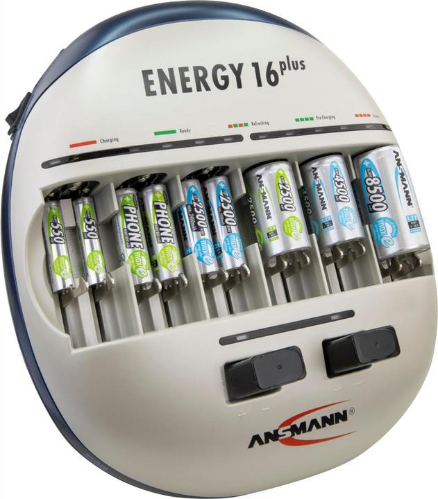 Produktbild Ansmann Energy 16 plus Lade- und Pflegestation für 1-12 Micro AAA, Mignon AA Akkus