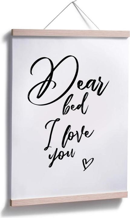Produktbild Trenddeko Dear bed I love you (30 x 40 cm)