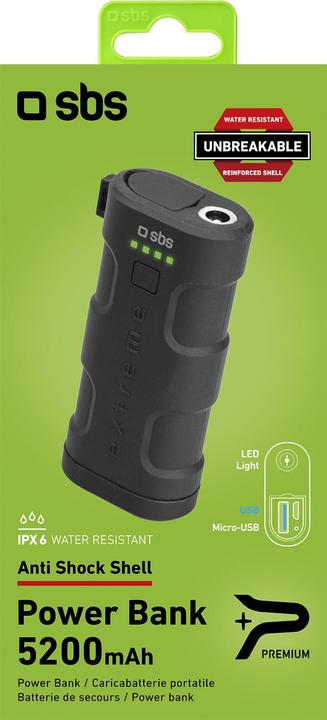 Actual product image SBS Power Bankank, 5200 mAh – Unbreakable Collection (5200 mAh)