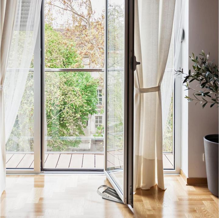 Image du produit Relaxdays Butoir de porte en acier inoxydable (2 pièce(s), 5 x 12.5 x 4 cm)
