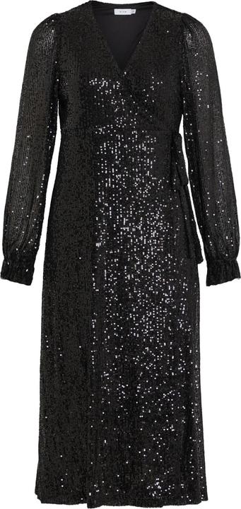 Vila Vimaia Ls Sequin Midi Wrap Dress/Dc