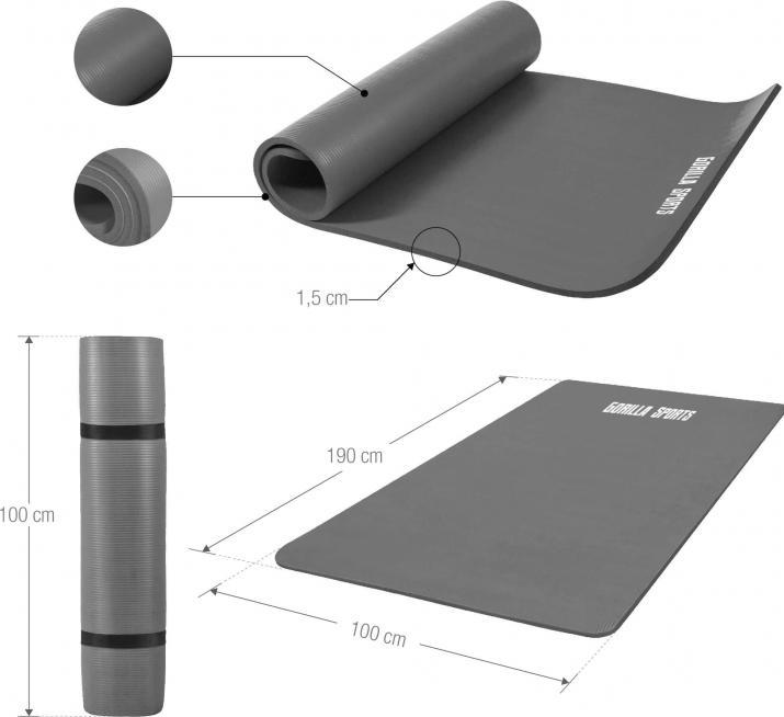 Immagine prodotto Gorilla Sports Yogamatte (15 mm)