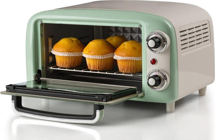 Actual product image Ariete Vintage Green mini oven (white/light green, 800 watts, 10 litres)