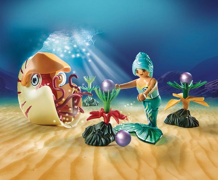 Actual product image Playmobil Mermaid with snail gondola (70098, Playmobil Magic)