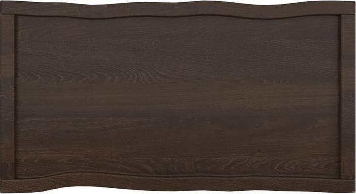 Image du produit VidaXL Tischplatte 100x50x6 cm Massivholz Eiche Behandelt (100 x 50 x 6 cm)