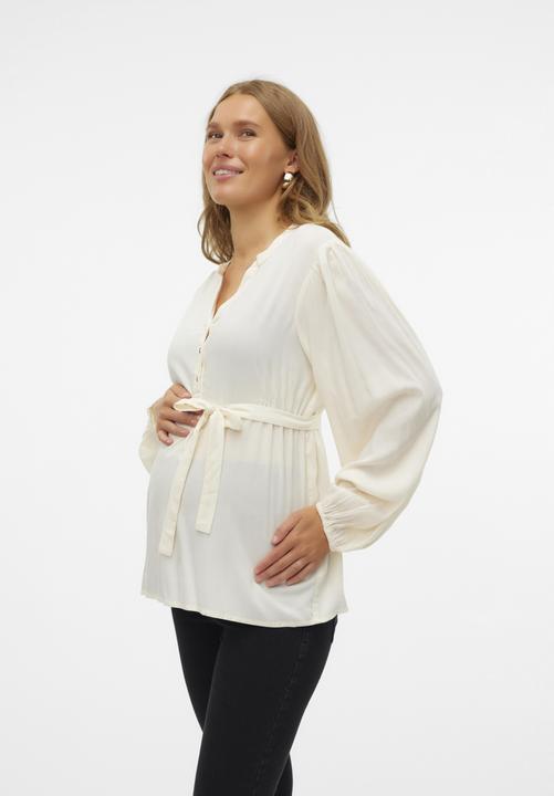 Actual product image Mamalicious Regular fit Mandarin collar Cuffs with button Balloon sleeves Top Blouse (S)