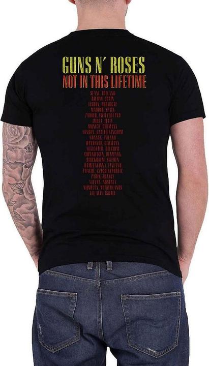 Actual product image Universal Textiles Unisex Adult Pistols & Roses Cotton T-Shirt (L)