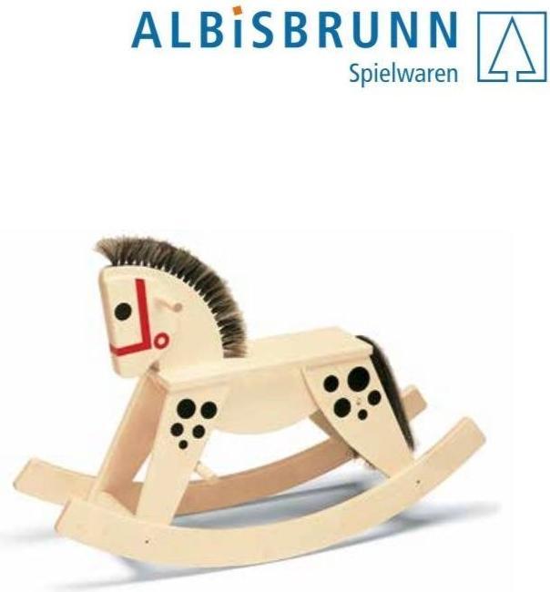 Actual product image Albisbrunn Wooden rocking horse from Swiss production