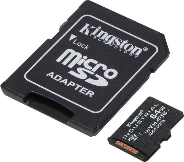 Immagine prodotto Kingston microSDXC industriale (64 GB, microSDXC, microSDHC, U3, UHS-I)
