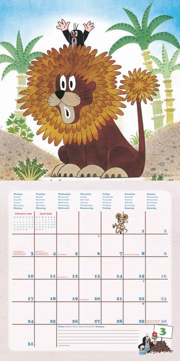 Produktbild Der kleine Maulwurf 2025 - Wand-Kalender - Broschüren-Kalender - 30x30 - 30x60 geöffnet - Kinder-Kal (30 x 30 cm, Harter Einband, Deutsch)