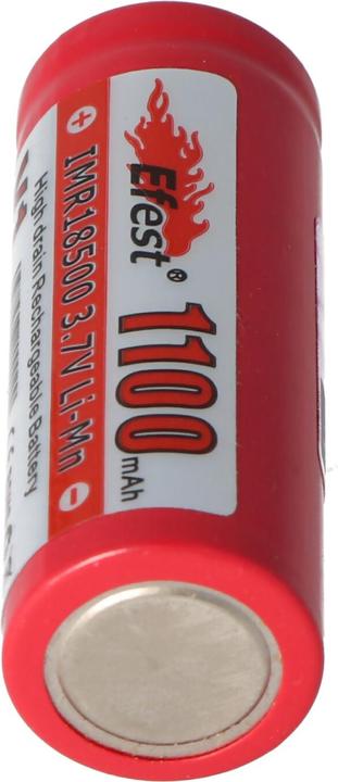 Actual product image Efest Battery IMR 18500 V1 - (plus pole flat) (1 pcs., 18500, 1100 mAh)