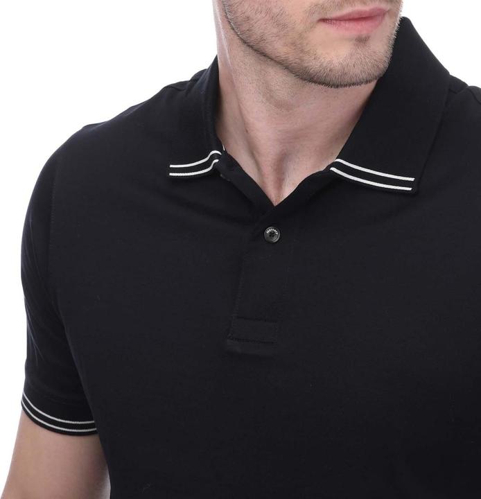 Actual product image Mercery Mens Tipped Polo Shirt (L)