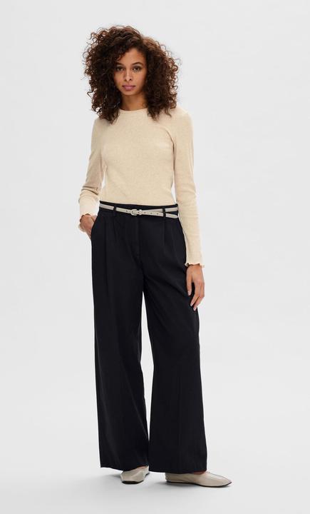 Image du produit Selected Femme Haut côtelé à manches longues (XL)