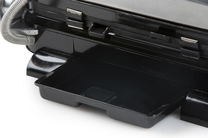 Produktbild Domo Genius Elektro Kontaktgrill Antihaftbeschichtung, mit Display Edelstahl, Schwarz (EU-Stecker)