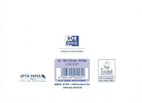 Actual product image Oxford School notepad, A5, ruling 4 (A5, Lined)
