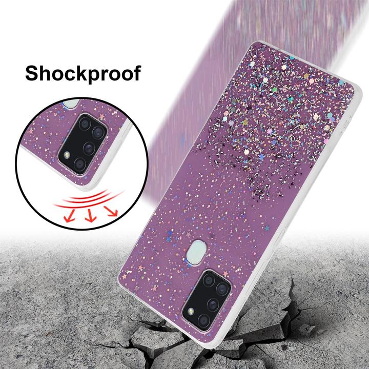 Actual product image Cadorabo TPU cover sparkling glitter (Samsung Galaxy A21s)
