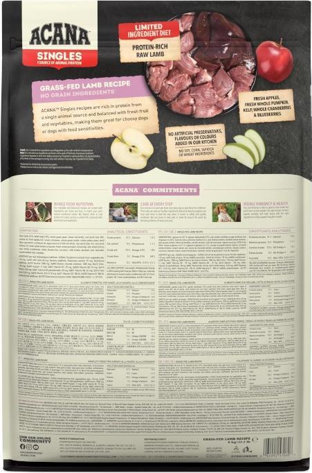 Produktbild Acana Singles Grass-Fed Lamb (Adult, 1 Stk., 6000 g)