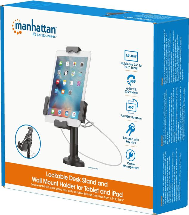 Actual product image Manhattan MH, 2-in-1 Multi-Purpose Anti-theft Tablet Mount