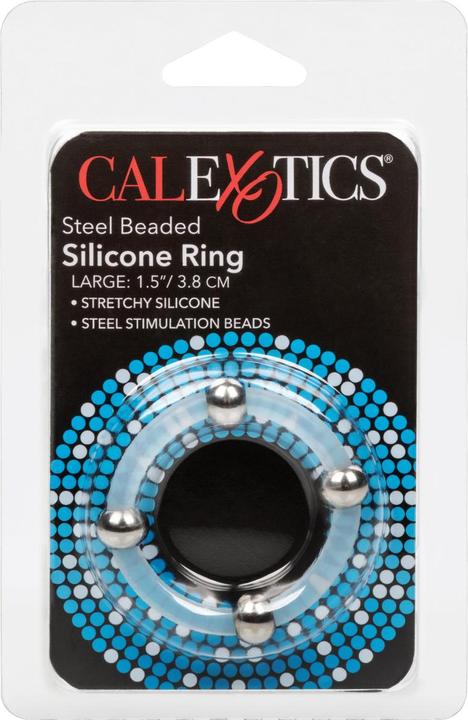 Actual product image CalExotics Steel Beaded Silicone Ring L (5 cm)