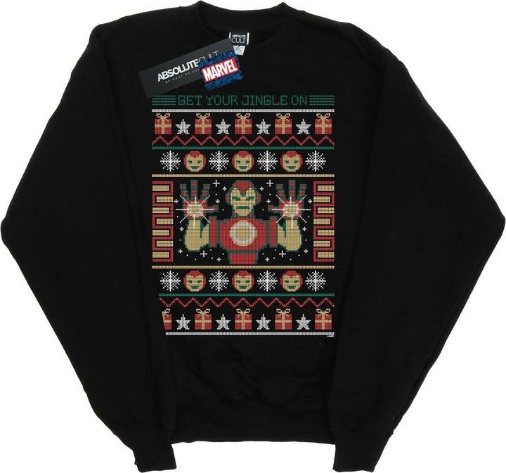 Iron Man Get Your Jingle On Fair Isle Sweatshirt Jungen