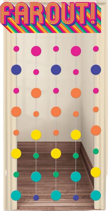 Actual product image Amscan 70s Good Vibes Party Curtain