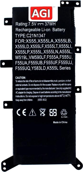 Actual product image AGI Battery compatible with Asus F555L - Battery - 4,800 mAh (4800 mAh)