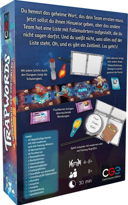 Actual product image Czech games edition Trapwords (German)